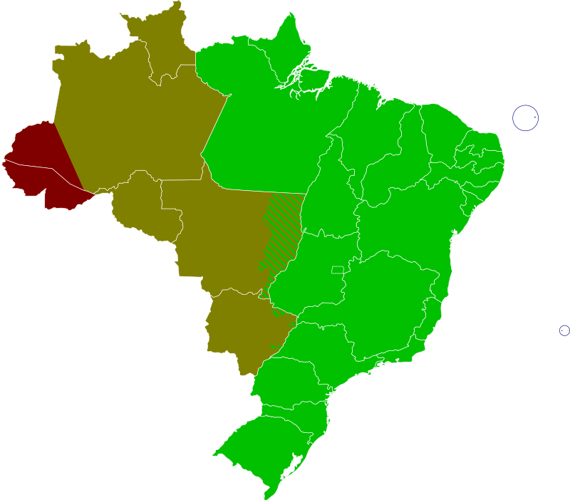 Brazil Time Zone Map