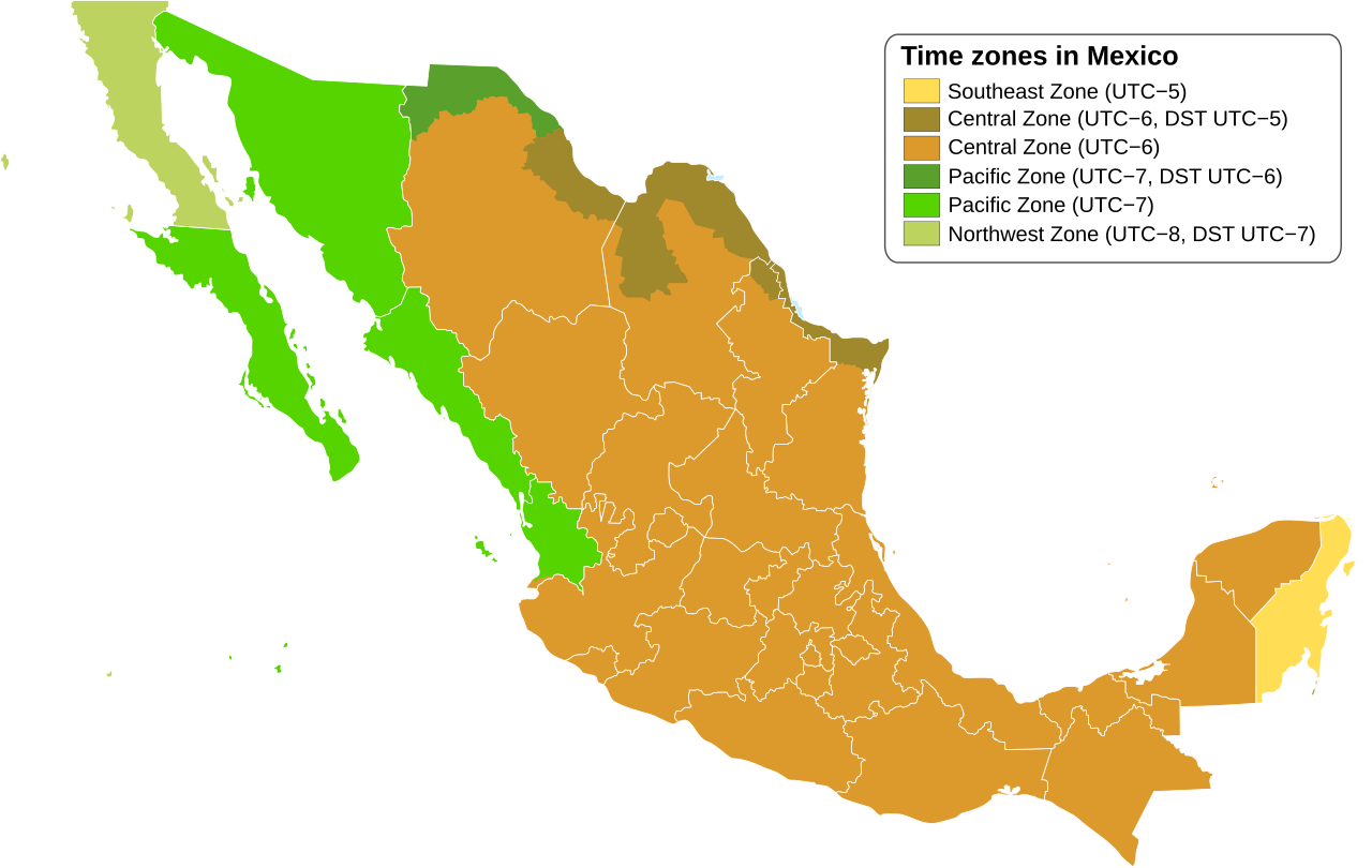 Canada Time Zone Map