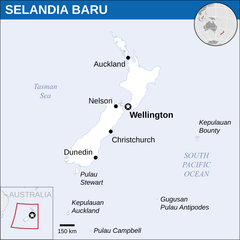 New Zealand Time Zone Map