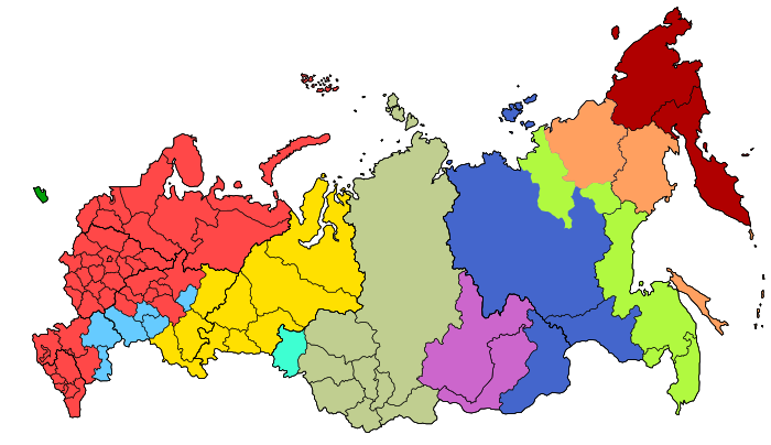 Russia Time Zone Map